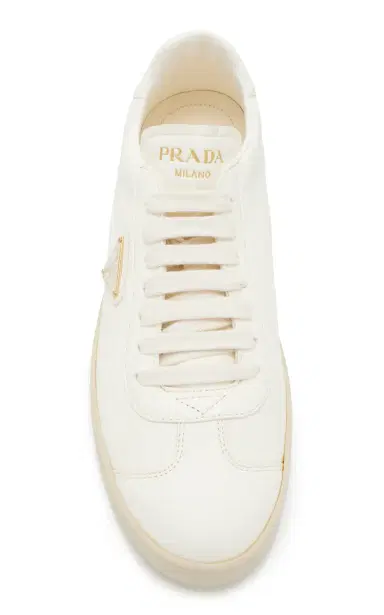 Prada Lane Low Top Leather Sneakers | Thumbnail 3 Prada Lane Low Top Leather Sneakers | Thumbnail 3