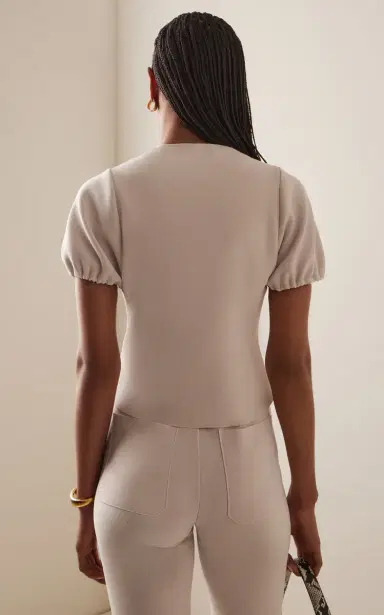 BIRROT Exclusive Lay3 Puff-Sleeve Bonded-Crepe Top | Thumbnail 12 BIRROT Exclusive Lay3 Puff-Sleeve Bonded-Crepe Top | Thumbnail 12