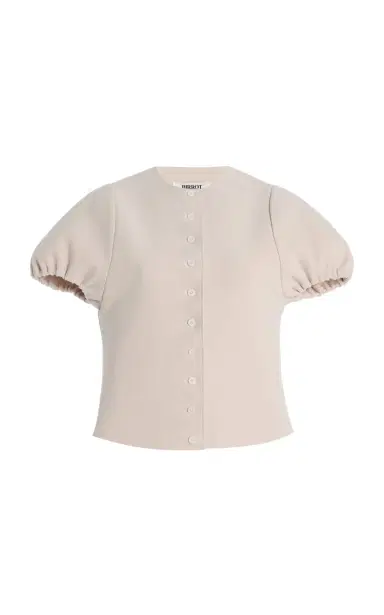 BIRROT Exclusive Lay3 Puff-Sleeve Bonded-Crepe Top | Thumbnail 14 BIRROT Exclusive Lay3 Puff-Sleeve Bonded-Crepe Top | Thumbnail 14