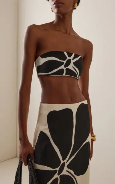 Cala de la Cruz Santa Cruz Printed Linen Bandeau Top | Thumbnail 2 Cala de la Cruz Santa Cruz Printed Linen Bandeau Top | Thumbnail 2
