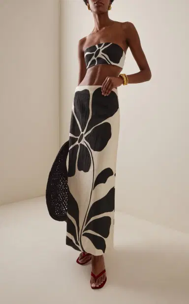 Cala de la Cruz Santa Cruz Printed Linen Bandeau Top | Thumbnail 3 Cala de la Cruz Santa Cruz Printed Linen Bandeau Top | Thumbnail 3