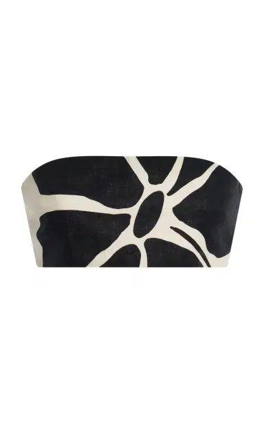 Cala de la Cruz Santa Cruz Printed Linen Bandeau Top | Thumbnail 1 Cala de la Cruz Santa Cruz Printed Linen Bandeau Top | Thumbnail 1