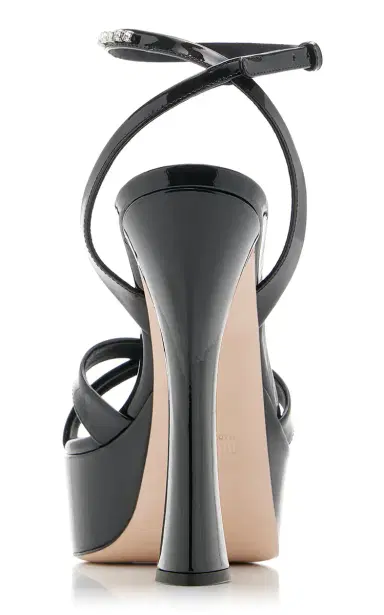 Miu Miu Décolleté Crystal-Embellished Leather Platform Sandals | Thumbnail 5 Miu Miu Décolleté Crystal-Embellished Leather Platform Sandals | Thumbnail 5
