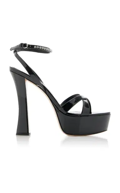 Miu Miu Décolleté Crystal-Embellished Leather Platform Sandals | Thumbnail 6 Miu Miu Décolleté Crystal-Embellished Leather Platform Sandals | Thumbnail 6