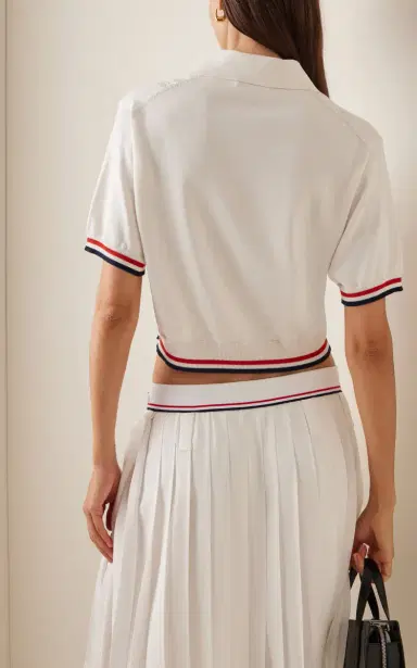 Miu Miu Silk-Cotton Polo Sweater | Thumbnail 5 Miu Miu Silk-Cotton Polo Sweater | Thumbnail 5