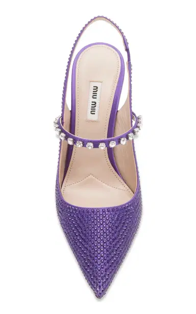 Miu Miu Decolleté Crystal Slingback Pumps | Thumbnail 3 Miu Miu Decolleté Crystal Slingback Pumps | Thumbnail 3