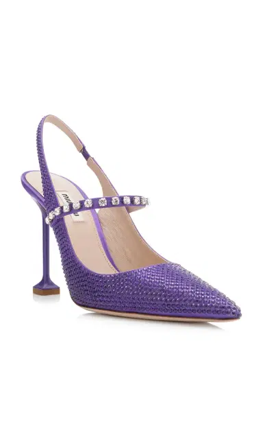 Miu Miu Decolleté Crystal Slingback Pumps | Thumbnail 5 Miu Miu Decolleté Crystal Slingback Pumps | Thumbnail 5