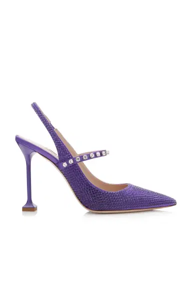 Miu Miu Decolleté Crystal Slingback Pumps | Thumbnail 1 Miu Miu Decolleté Crystal Slingback Pumps | Thumbnail 1