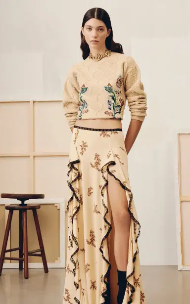 Etro Ruffled Crepe Maxi Skirt | Thumbnail 2 Etro Ruffled Crepe Maxi Skirt | Thumbnail 2