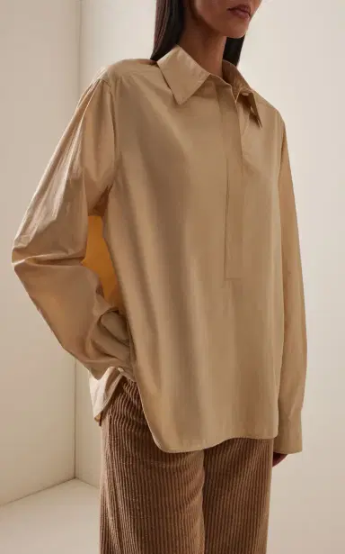 The Row Margan Cotton-Poplin Pullover Shirt | Thumbnail 3 The Row Margan Cotton-Poplin Pullover Shirt | Thumbnail 3