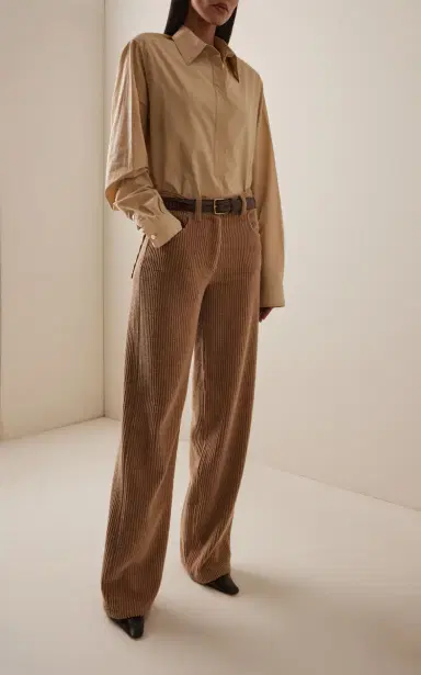The Row Clair Corduroy Mid-Rise Straight-Leg Jeans | Thumbnail 3 The Row Clair Corduroy Mid-Rise Straight-Leg Jeans | Thumbnail 3