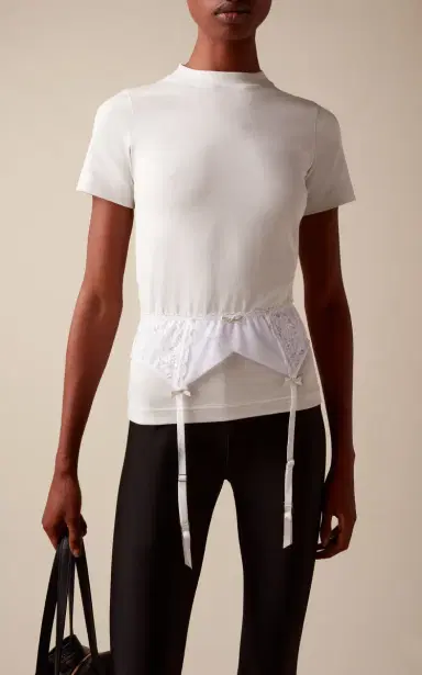 Balenciaga Lingerie Stretch-Jersey T-Shirt | Thumbnail 3 Balenciaga Lingerie Stretch-Jersey T-Shirt | Thumbnail 3