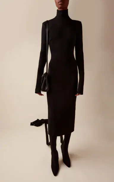 Balenciaga Lace-Up Jersey Midi Dress | Thumbnail 2 Balenciaga Lace-Up Jersey Midi Dress | Thumbnail 2