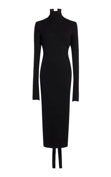 Balenciaga Lace-Up Jersey Midi Dress | Thumbnail 1 Balenciaga Lace-Up Jersey Midi Dress | Thumbnail 1