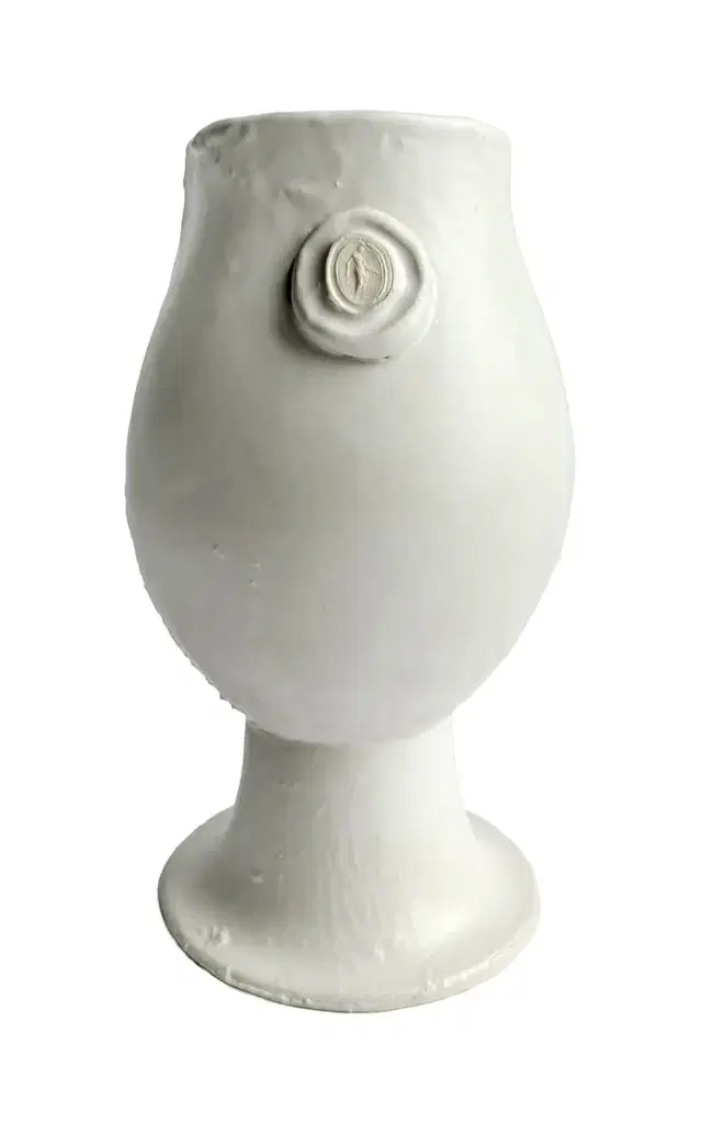 Mallory Pedestal Vase - White Mallory Pedestal Vase - White