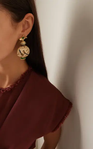 Silvia Furmanovich Marquetry Bottle Earrings | Thumbnail 2 Silvia Furmanovich Marquetry Bottle Earrings | Thumbnail 2