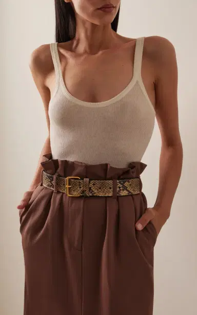 Dries Van Noten Python-Effect Leather Belt | Thumbnail 2 Dries Van Noten Python-Effect Leather Belt | Thumbnail 2