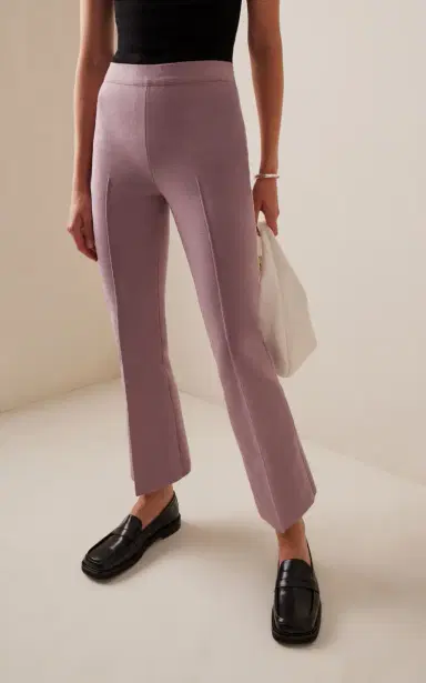 HIGH SPORT Kick Stretch-Cotton Knit Cropped Flared Pants | Thumbnail 3 HIGH SPORT Kick Stretch-Cotton Knit Cropped Flared Pants | Thumbnail 3