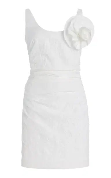 Bernadette Gisele Brooch-Detailed Camellia-Embossed Mini Dress | Thumbnail 6 Bernadette Gisele Brooch-Detailed Camellia-Embossed Mini Dress | Thumbnail 6
