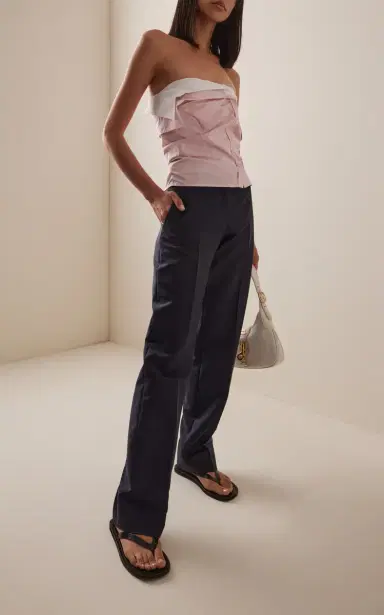 Miu Miu Cotton Poplin Bustier Top | Thumbnail 3 Miu Miu Cotton Poplin Bustier Top | Thumbnail 3
