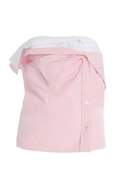 Miu Miu Cotton Poplin Bustier Top | Thumbnail 1 Miu Miu Cotton Poplin Bustier Top | Thumbnail 1