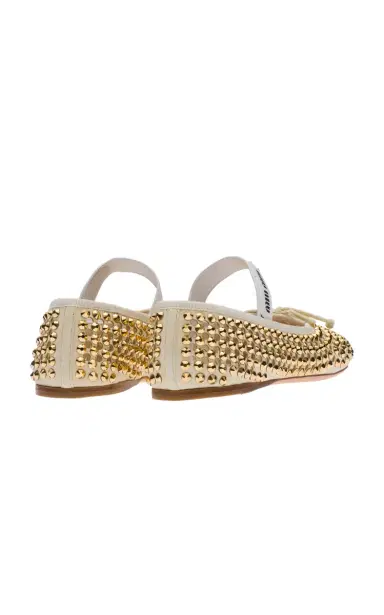 Miu Miu Crystal-Embellished Ballerina Flats | Thumbnail 3 Miu Miu Crystal-Embellished Ballerina Flats | Thumbnail 3