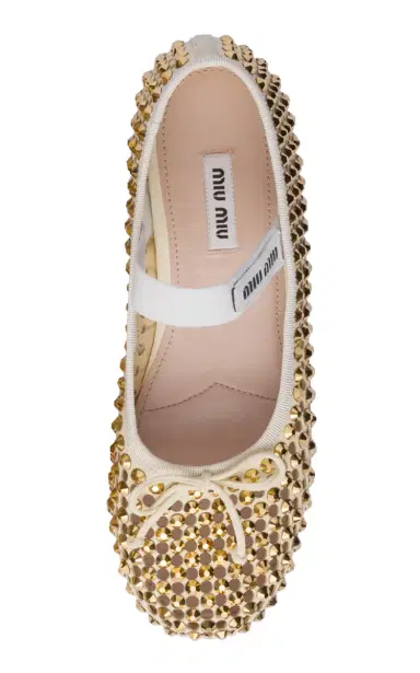 Miu Miu Crystal-Embellished Ballerina Flats | Thumbnail 5 Miu Miu Crystal-Embellished Ballerina Flats | Thumbnail 5