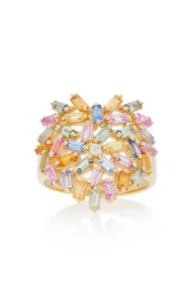 Suzanne Kalan 18K Yellow Gold And Diamond Pastel Heart Ring | Thumbnail 6 Suzanne Kalan 18K Yellow Gold And Diamond Pastel Heart Ring | Thumbnail 6