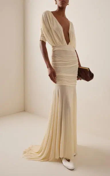 Tove Devi Gathered Jersey Gown | Thumbnail 3 Tove Devi Gathered Jersey Gown | Thumbnail 3