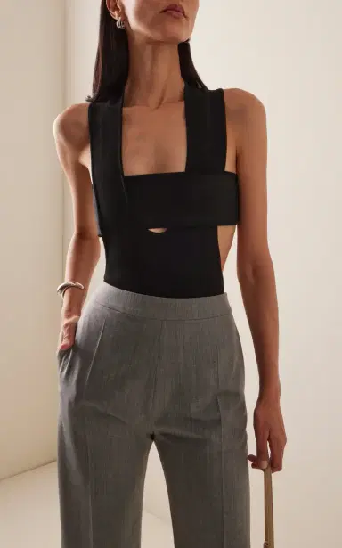 Courrèges Infinity Crepe Knit Bodysuit | Thumbnail 2 Courrèges Infinity Crepe Knit Bodysuit | Thumbnail 2