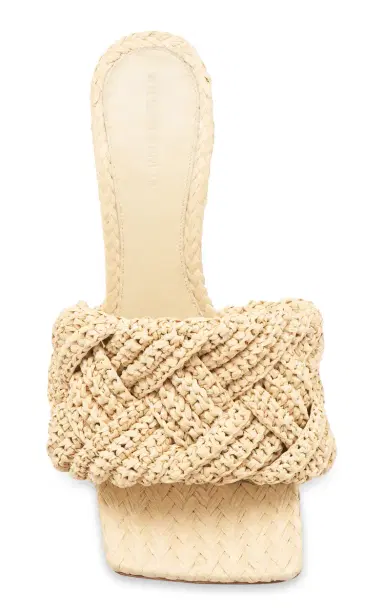 Bottega Veneta Lido Raffia Leather Mule Sandals | Thumbnail 3 Bottega Veneta Lido Raffia Leather Mule Sandals | Thumbnail 3