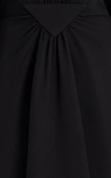Prada Long Deep V-Neck Cady Maxi Dress | Thumbnail 5 Prada Long Deep V-Neck Cady Maxi Dress | Thumbnail 5