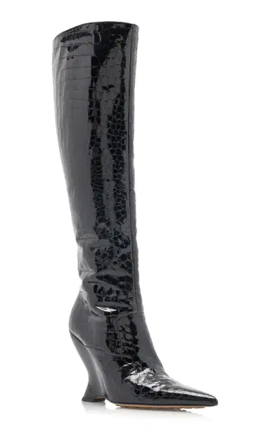 Bottega Veneta Punta Gloss Croc Leather Boots | Thumbnail 7 Bottega Veneta Punta Gloss Croc Leather Boots | Thumbnail 7