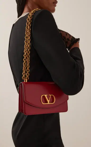 Valentino Garavani Vain Small Leather Shoulder Bag | Thumbnail 2 Valentino Garavani Vain Small Leather Shoulder Bag | Thumbnail 2