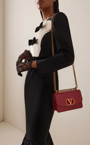 Valentino Garavani Vain Small Leather Shoulder Bag | Thumbnail 3 Valentino Garavani Vain Small Leather Shoulder Bag | Thumbnail 3