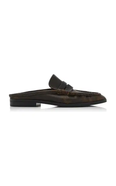 SIMKHAI Dean Leather Loafer Mules | Thumbnail 1 SIMKHAI Dean Leather Loafer Mules | Thumbnail 1
