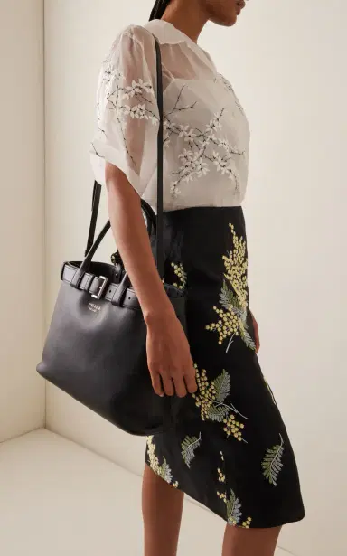 Prada Runway Belt-Detailed Leather Tote Bag | Thumbnail 4 Prada Runway Belt-Detailed Leather Tote Bag | Thumbnail 4