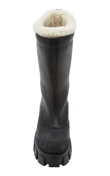 Prada Monolith Shearling-Trimmed Leather Boots | Thumbnail 4 Prada Monolith Shearling-Trimmed Leather Boots | Thumbnail 4