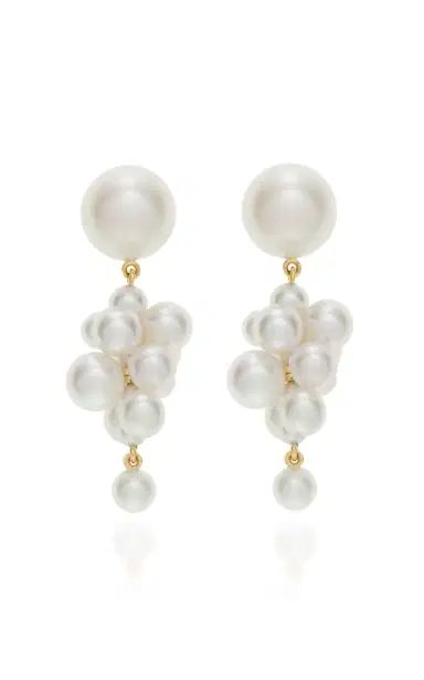 Sophie Bille Brahe Botticelli 14K Gold And Pearl Earrings | Thumbnail 4 Sophie Bille Brahe Botticelli 14K Gold And Pearl Earrings | Thumbnail 4