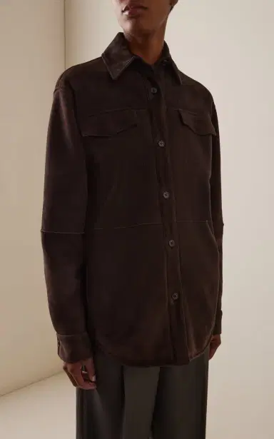 The Row Gwena Suede Shirt Jacket | Thumbnail 3 The Row Gwena Suede Shirt Jacket | Thumbnail 3
