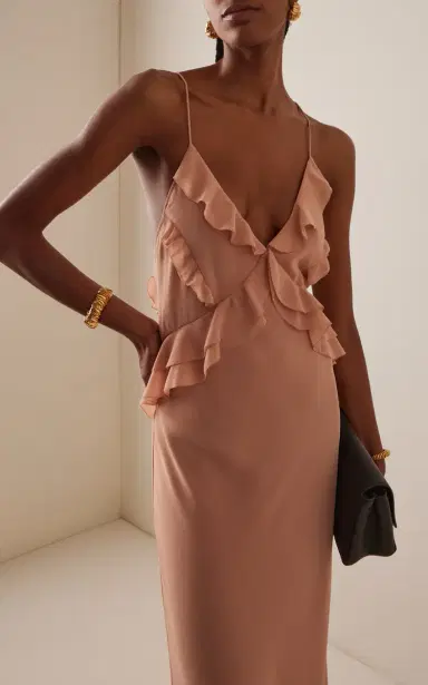 Favorite Daughter Exclusive The Who Me? Ruffled Chiffon Maxi Dress | Thumbnail 3 Favorite Daughter Exclusive The Who Me? Ruffled Chiffon Maxi Dress | Thumbnail 3