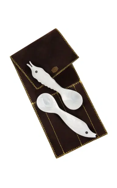 Gohar World Set-of-Two Sea Creatures Mother-of-Pearl Spoons - White | Thumbnail 2 Gohar World Set-of-Two Sea Creatures Mother-of-Pearl Spoons - White | Thumbnail 2
