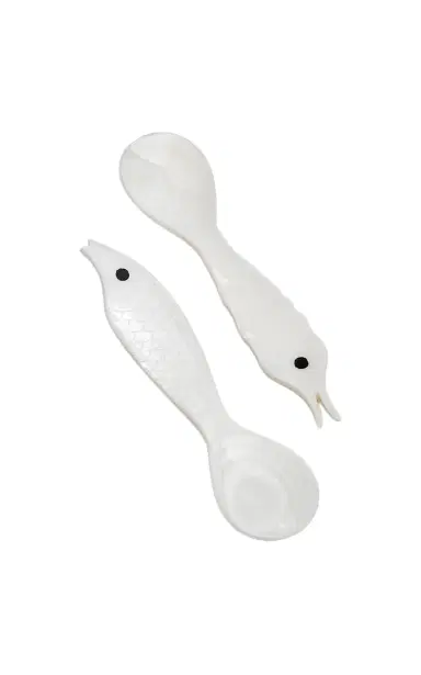 Gohar World Set-of-Two Sea Creatures Mother-of-Pearl Spoons - White | Thumbnail 3 Gohar World Set-of-Two Sea Creatures Mother-of-Pearl Spoons - White | Thumbnail 3