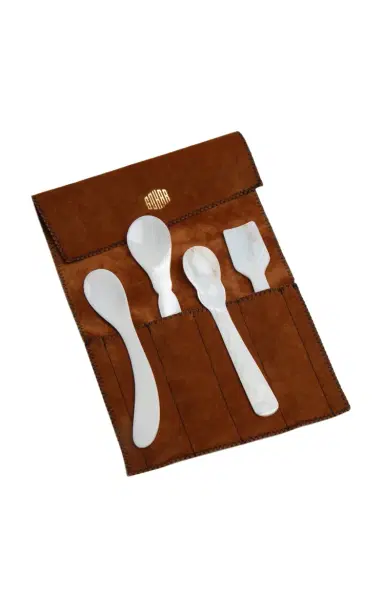 Gohar World Set-of-Four Mother-of-Pearl Spoons - White | Thumbnail 2 Gohar World Set-of-Four Mother-of-Pearl Spoons - White | Thumbnail 2