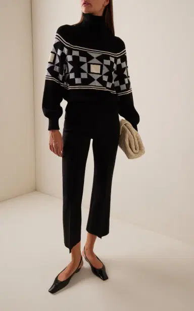 HIGH SPORT Lara Fair Isle Cotton-Blend Turtleneck Sweater | Thumbnail 3 HIGH SPORT Lara Fair Isle Cotton-Blend Turtleneck Sweater | Thumbnail 3