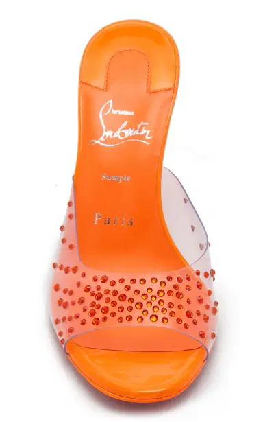 Christian Louboutin Degramule 85mm Crystal-Embellished PVC Mules | Thumbnail 3 Christian Louboutin Degramule 85mm Crystal-Embellished PVC Mules | Thumbnail 3