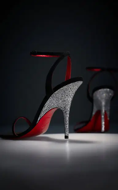 Christian Louboutin Arch Queen 100mm Embellished Suede Sandals | Thumbnail 2 Christian Louboutin Arch Queen 100mm Embellished Suede Sandals | Thumbnail 2
