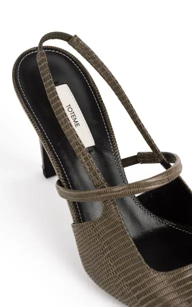 Toteme Lizard-Embossed Leather Slingback Pumps | Thumbnail 5 Toteme Lizard-Embossed Leather Slingback Pumps | Thumbnail 5