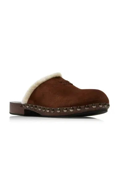 Miu Miu Shearling Clogs | Thumbnail 4 Miu Miu Shearling Clogs | Thumbnail 4