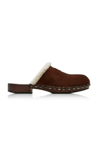 Miu Miu Shearling Clogs | Thumbnail 1 Miu Miu Shearling Clogs | Thumbnail 1